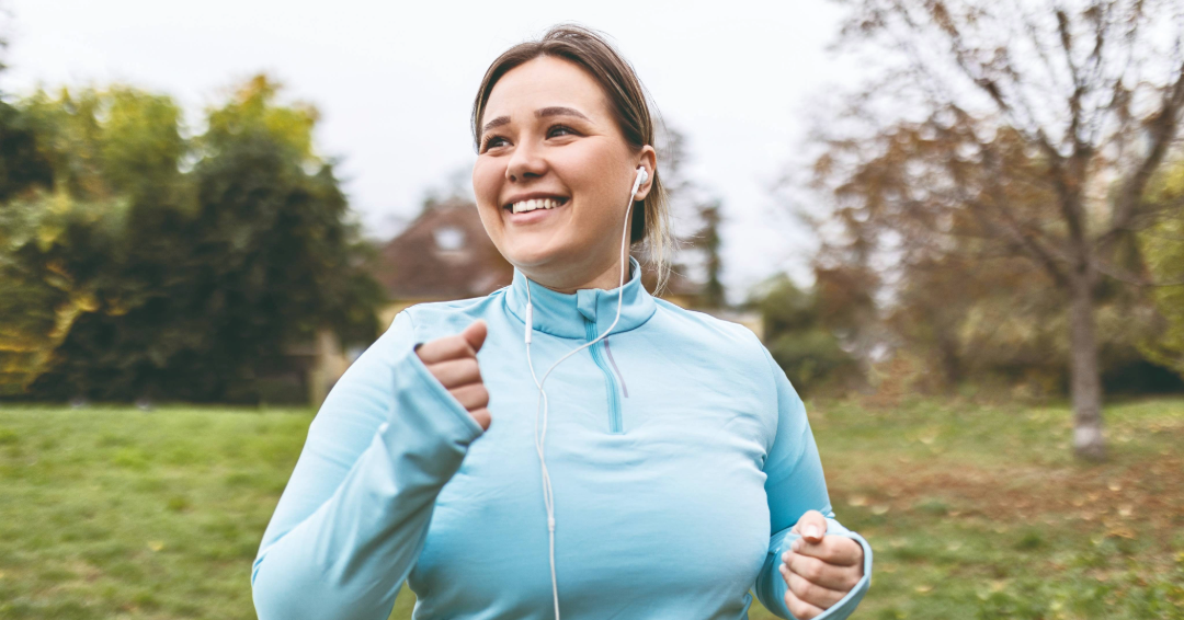 Foto einer Frau beim Joggen.